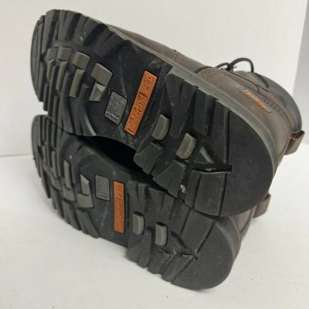 Timberland Pro Mens Pit Boss Soft Toe Brown Size 9.5 M